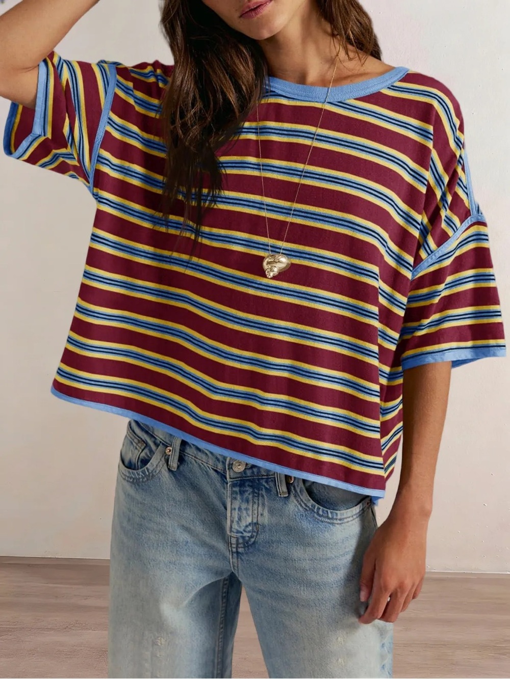NWOT We The Free Clean Rugby Tee